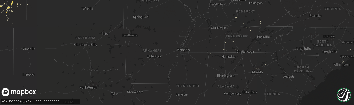 Hail map on July 21, 2011