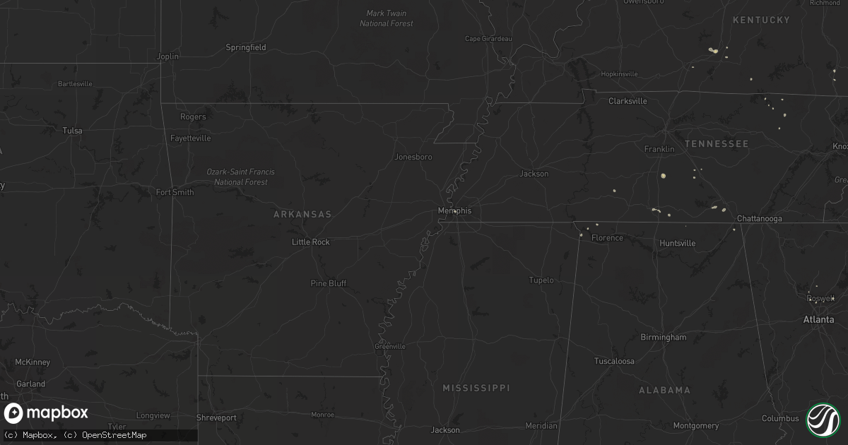 Hail map on July 21, 2011