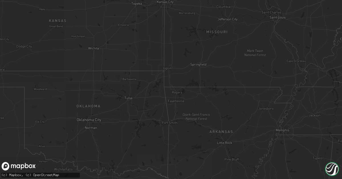Hail map on July 21, 2012