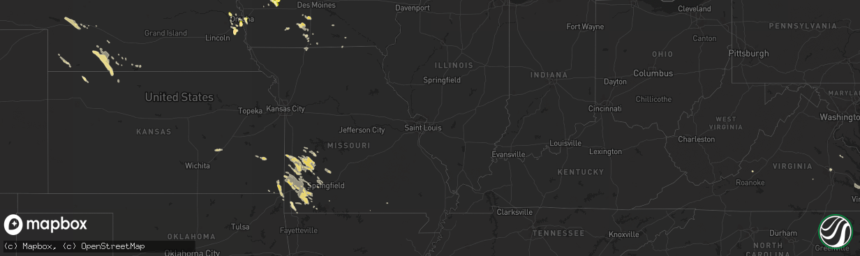 Hail map in Florida on July 21, 2013