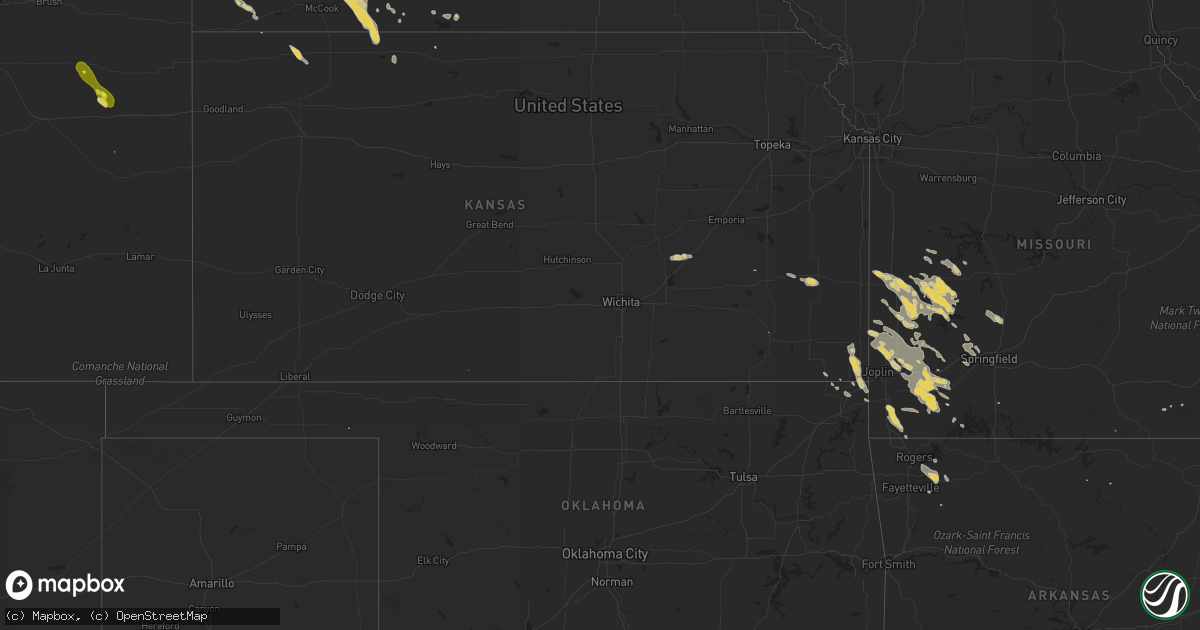 Hail map on July 21, 2013
