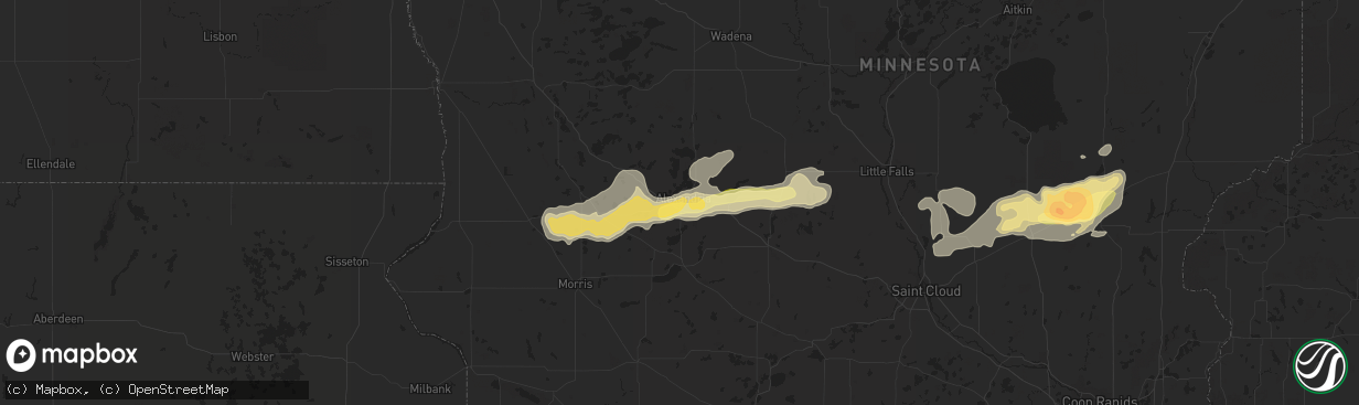 Hail map in Alexandria, MN on July 21, 2014