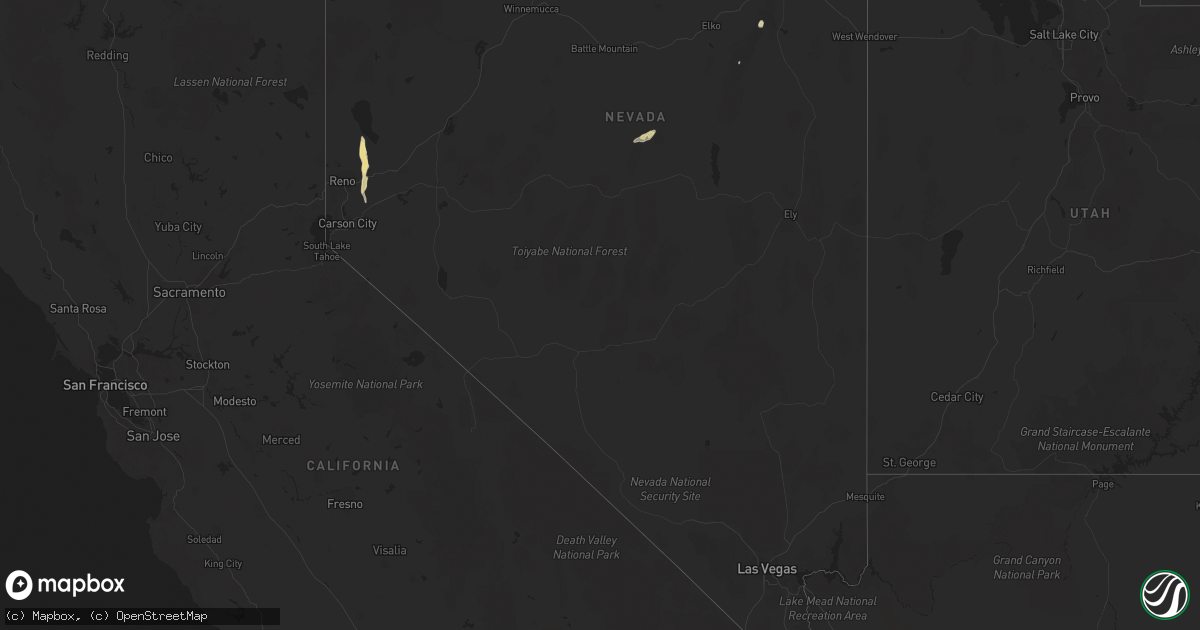 Hail map in Nevada on July 21, 2014