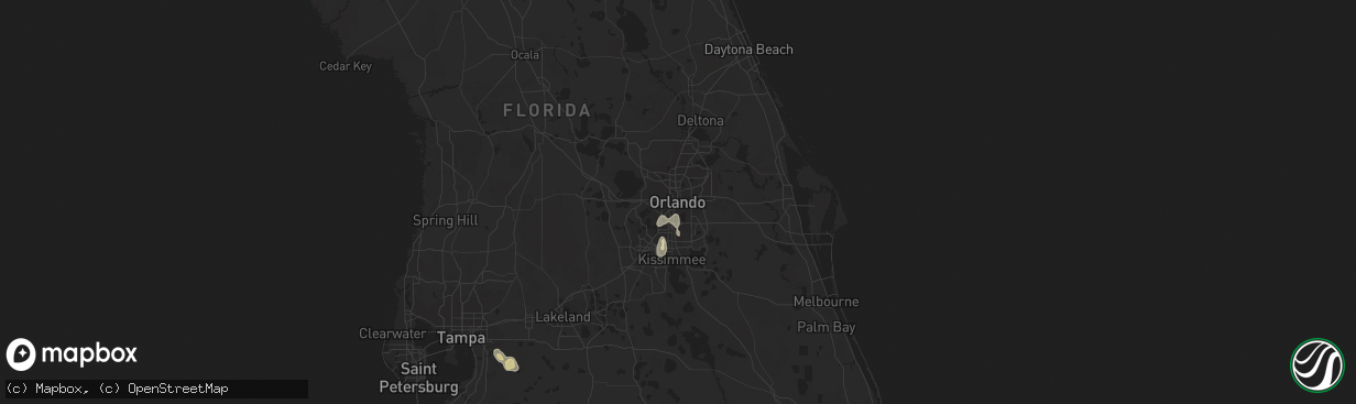 Hail map in Orlando, FL on July 21, 2014