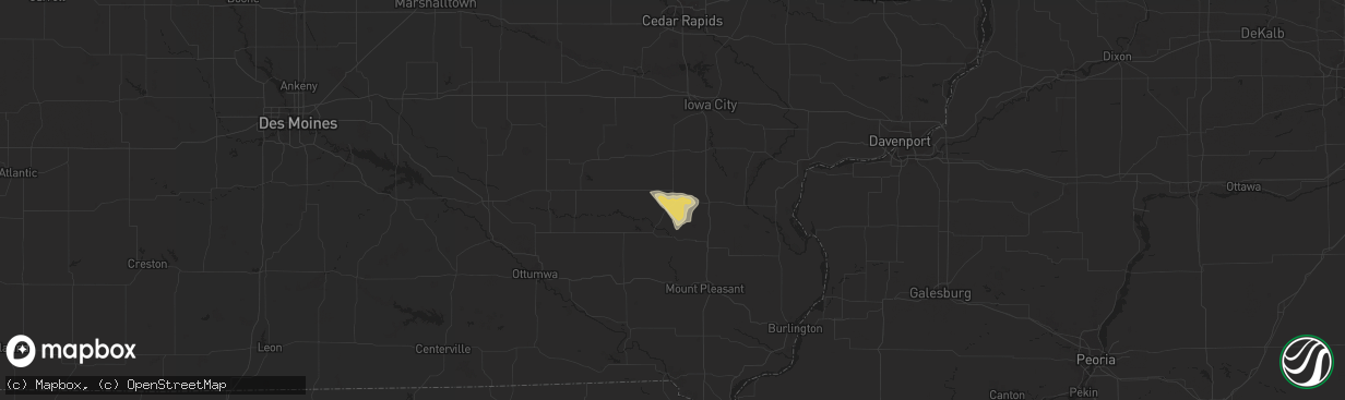 Hail map in Washington, IA on July 21, 2014