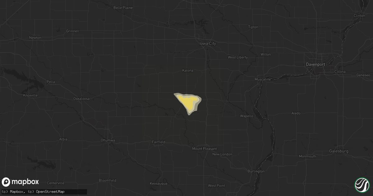 Hail map in Washington, IA on July 21, 2014