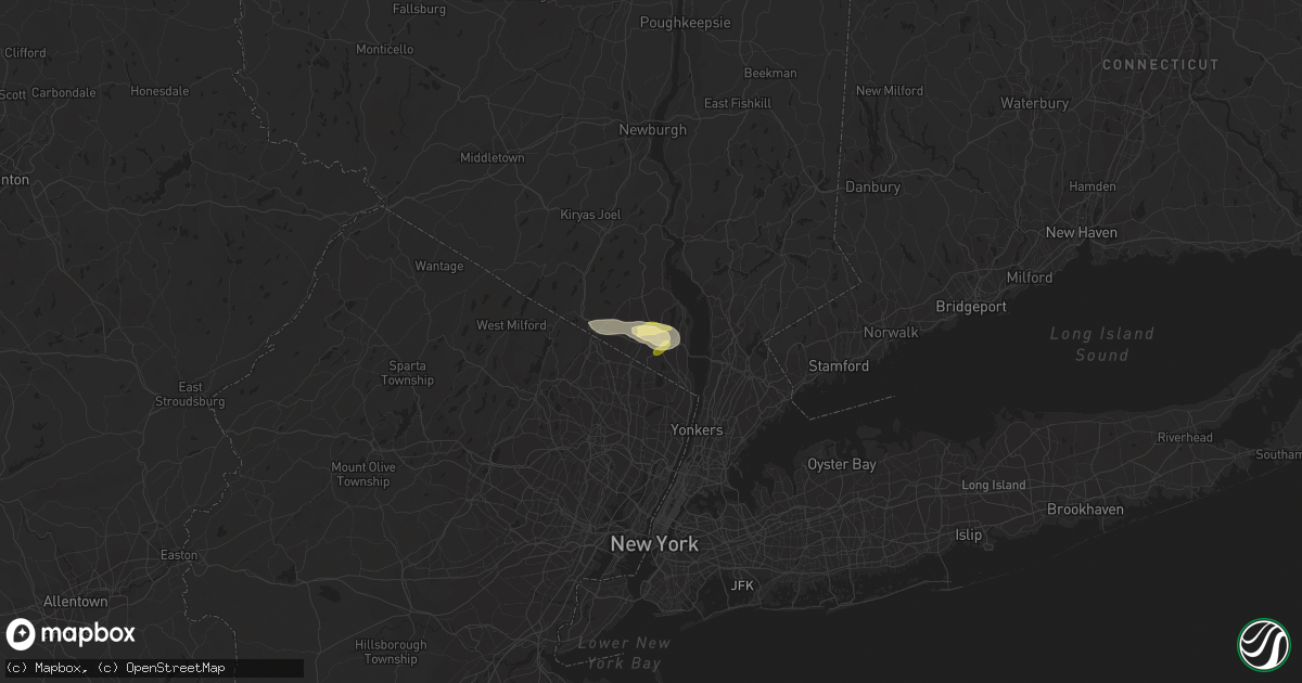 Hail map in Nanuet, NY on July 21, 2015