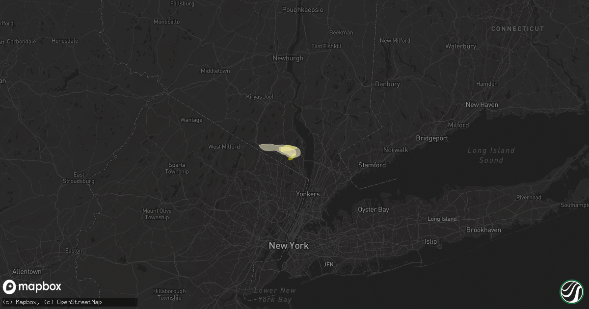 Hail map in West Nyack, NY on July 21, 2015