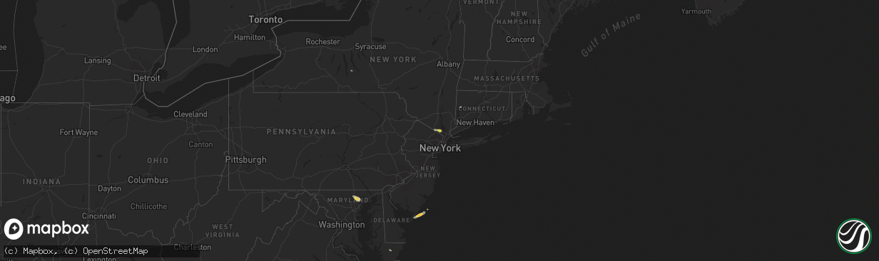 Hail map on July 21, 2015