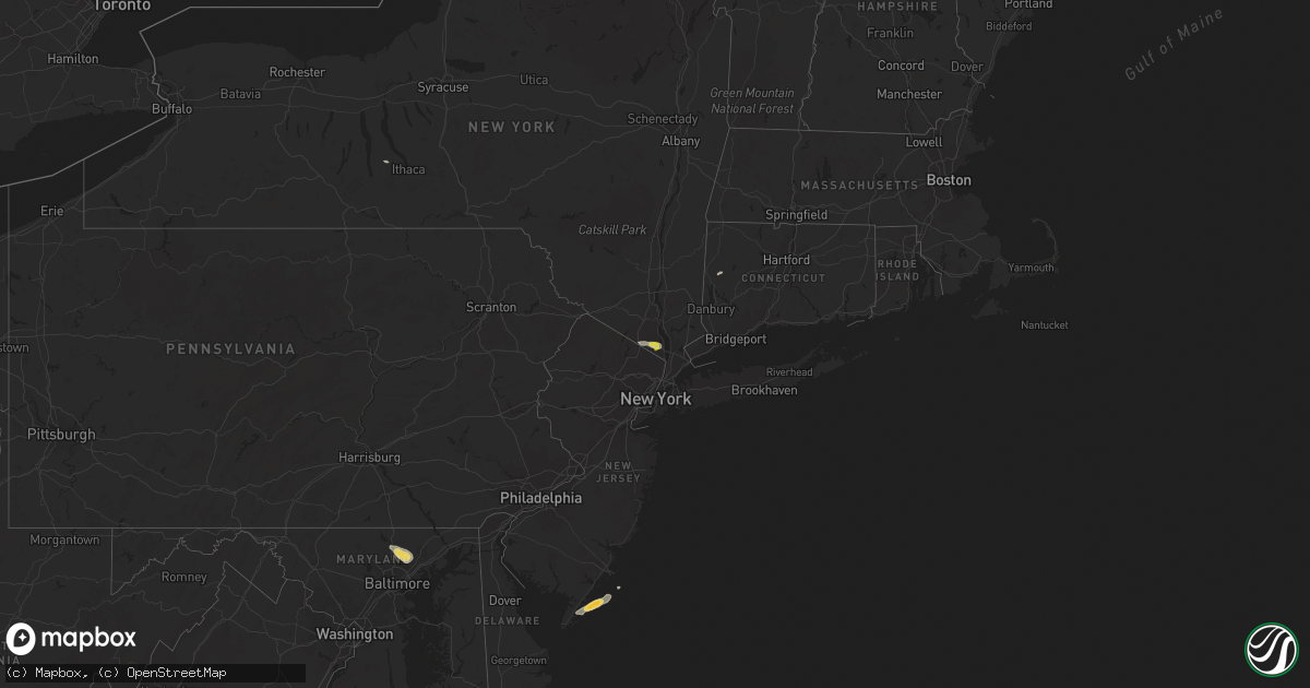 Hail map on July 21, 2015