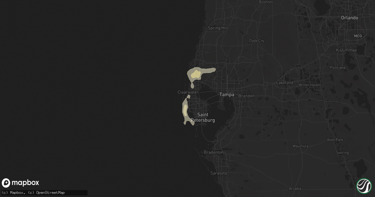 Hail map in Largo, FL on July 21, 2016