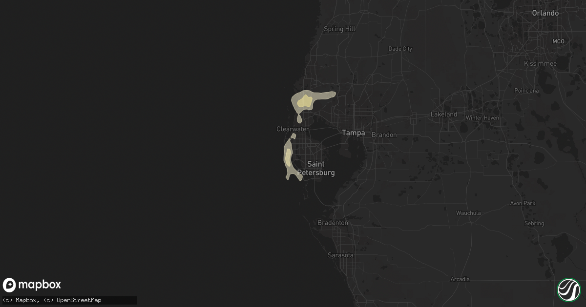 Hail map in Seminole, FL on July 21, 2016
