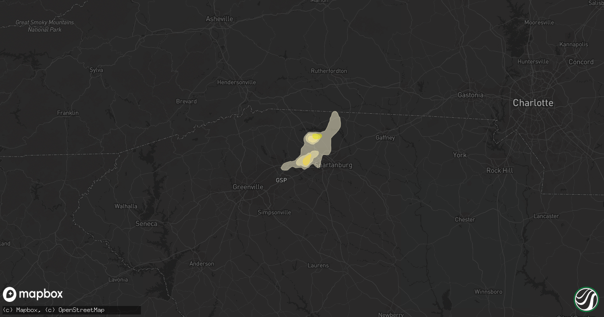 Hail map in Wellford, SC on July 21, 2016