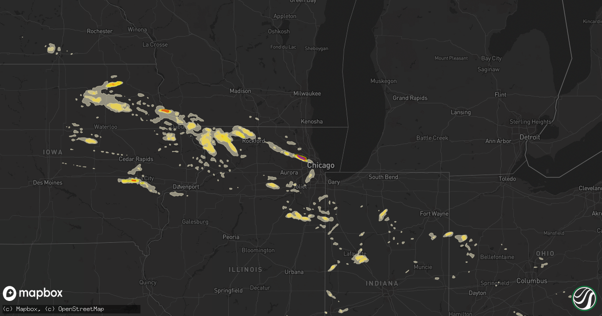 Hail map on July 21, 2017