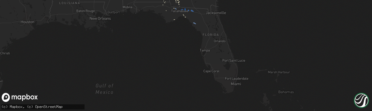 Hail map in Florida on July 21, 2018