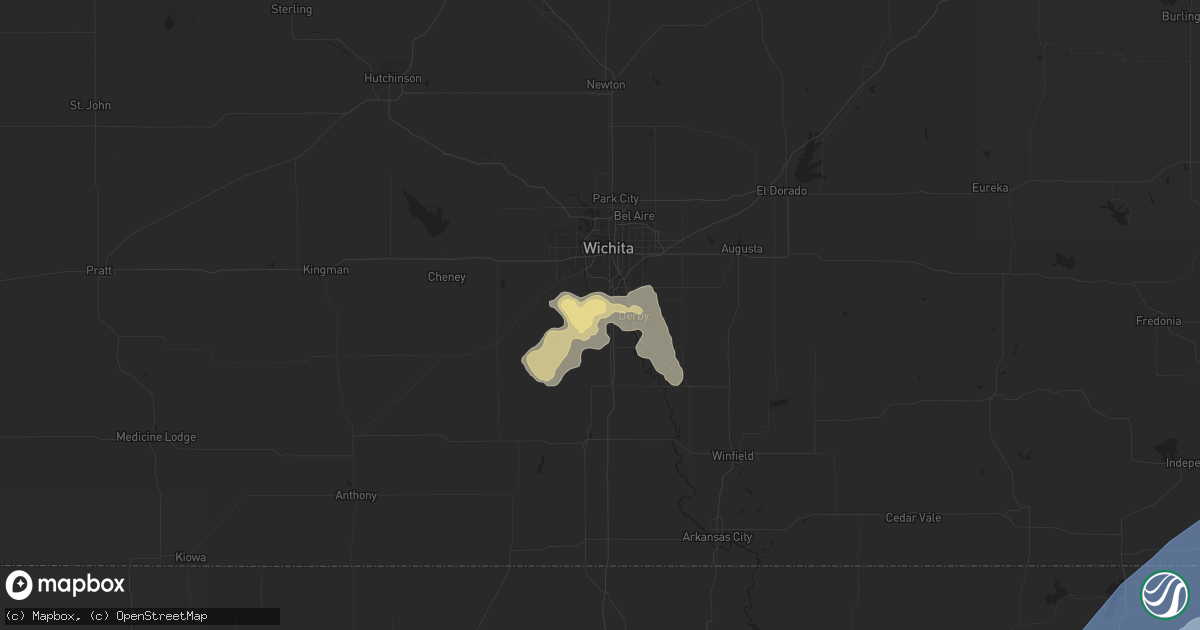 Hail map in Haysville, KS on July 21, 2019
