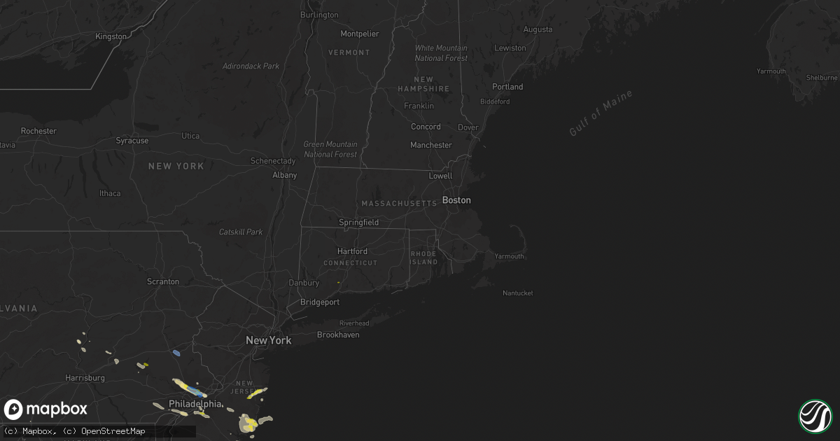Hail map in Connecticut on July 21, 2021