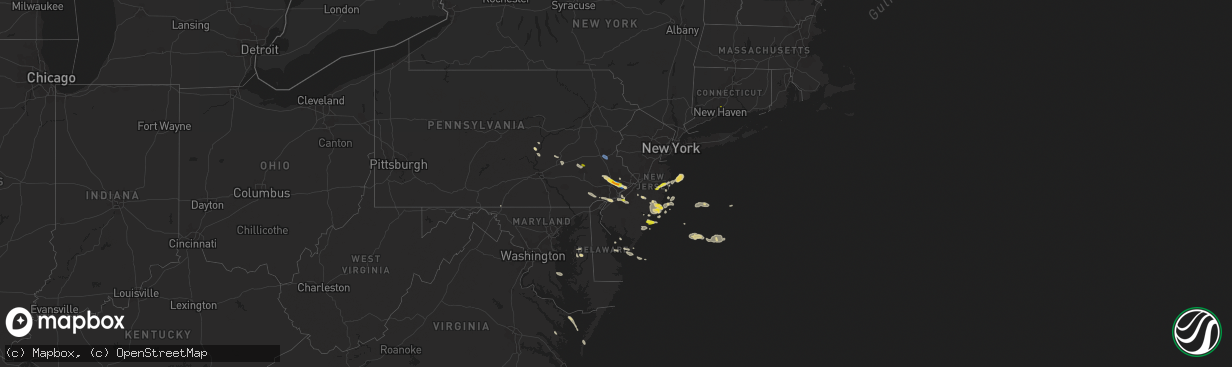 Hail map on July 21, 2021