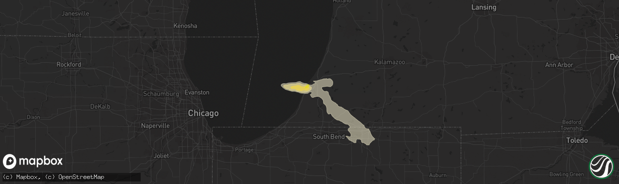 Hail map in Saint Joseph, MI on July 21, 2022