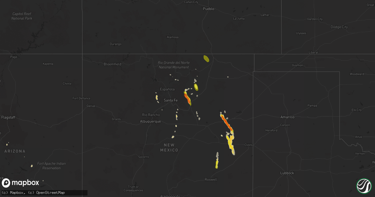 Hail map on July 21, 2023