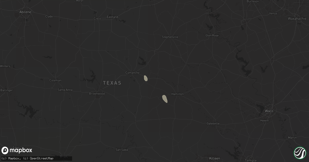 Hail map in Gustine, TX on July 21, 2024