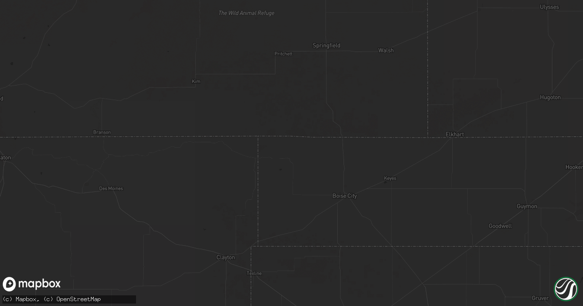 Hail map in Kenton, OK on July 21, 2024