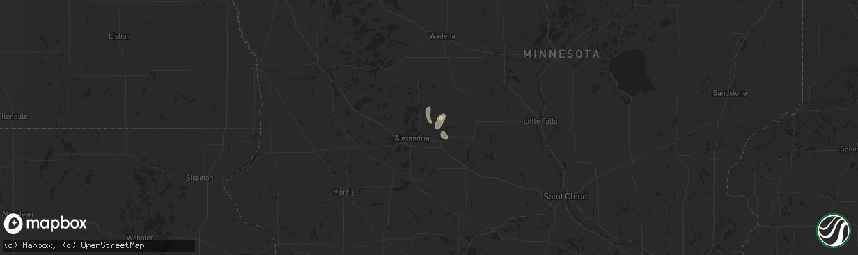 Hail map in Nelson, MN on July 21, 2024