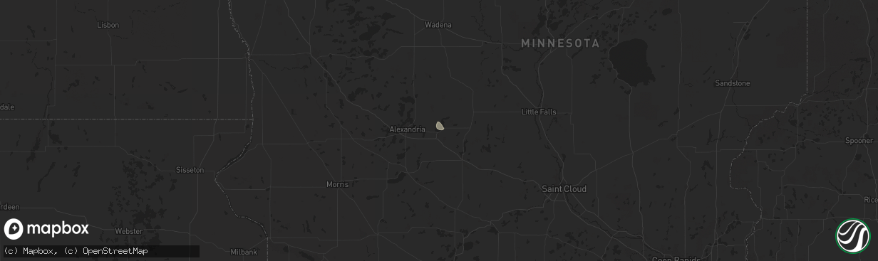 Hail map in Osakis, MN on July 21, 2024