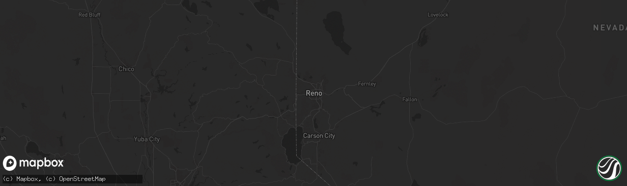 Hail map in Reno, NV on July 21, 2024