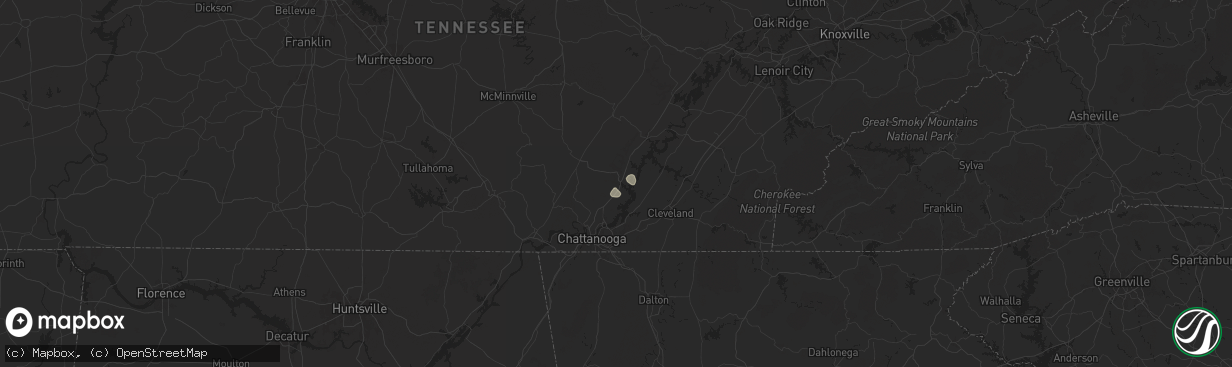 Hail map in Soddy Daisy, TN on July 21, 2024