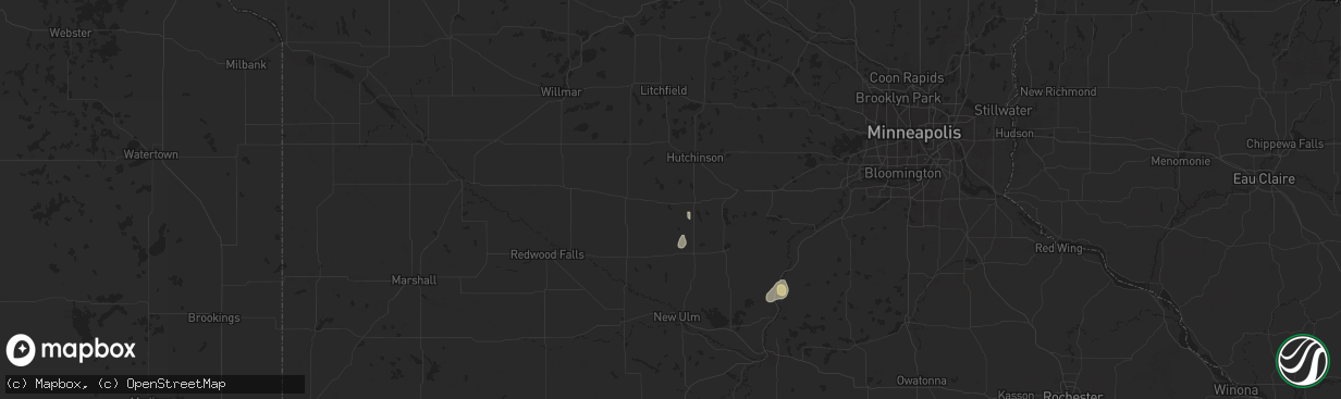 Hail map in Stewart, MN on July 21, 2024