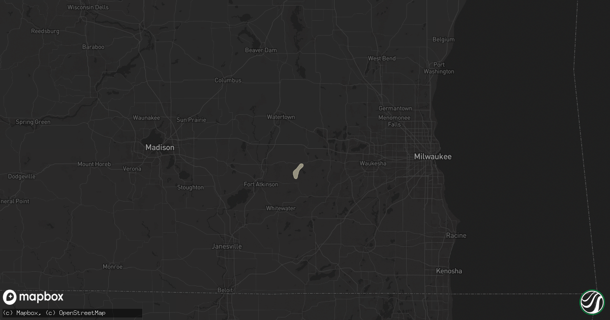 Hail map in Sullivan, WI on July 21, 2024