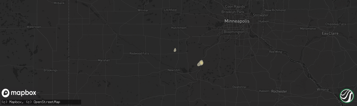 Hail map in Winthrop, MN on July 21, 2024