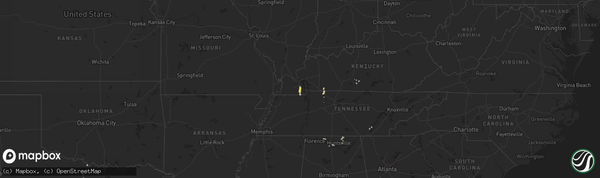 Hail map on July 21, 2024