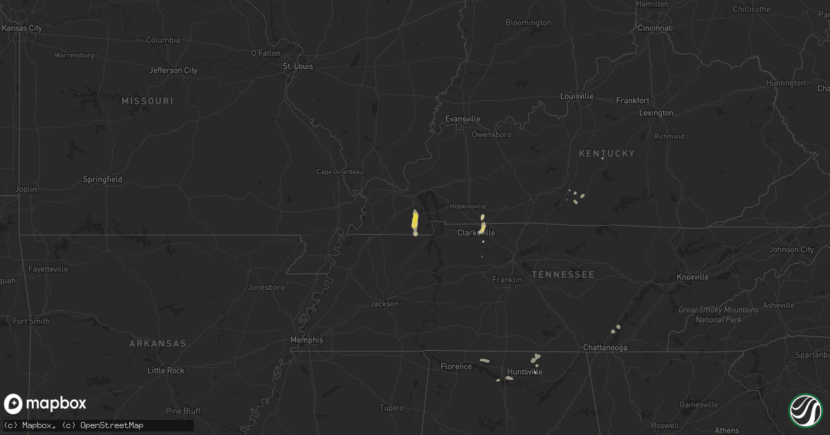 Hail map on July 21, 2024