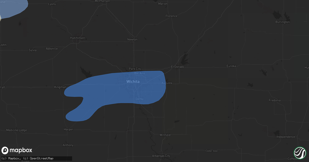 Hail map in Andover, KS on July 21, 2025