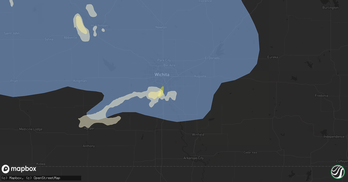 Hail map in Derby, KS on July 21, 2025