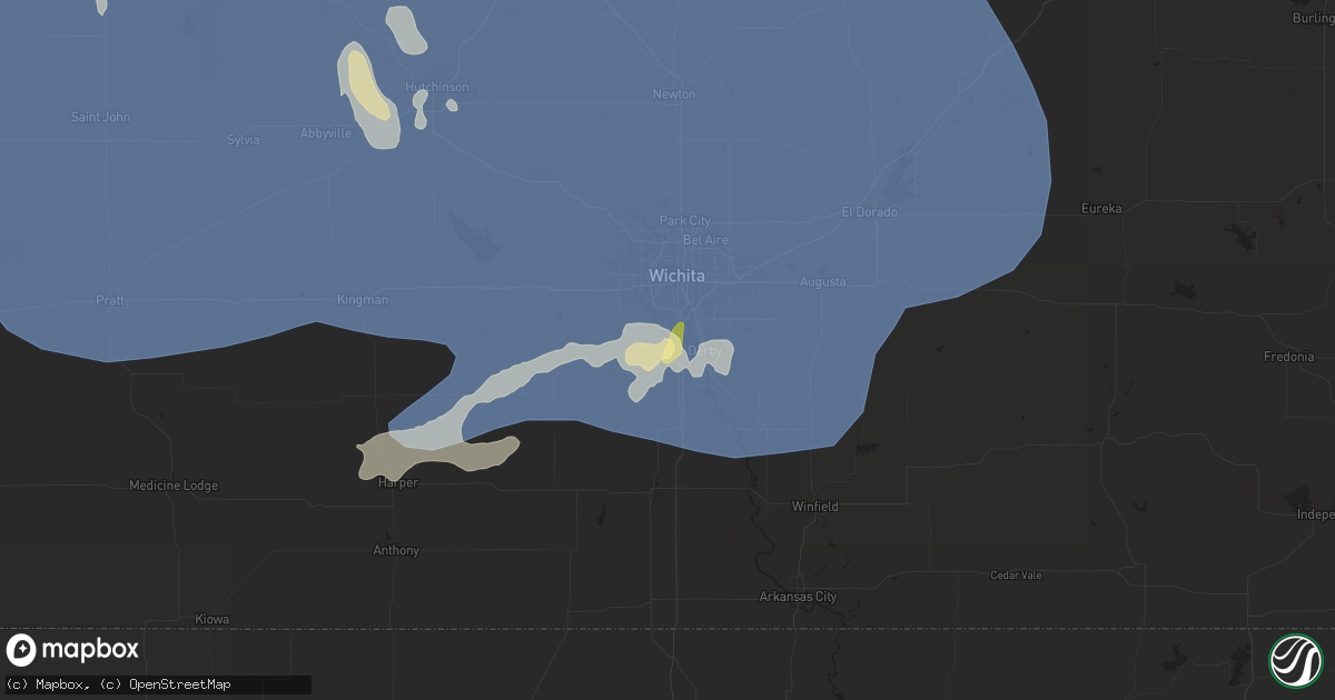 Hail map in Haysville, KS on July 21, 2025
