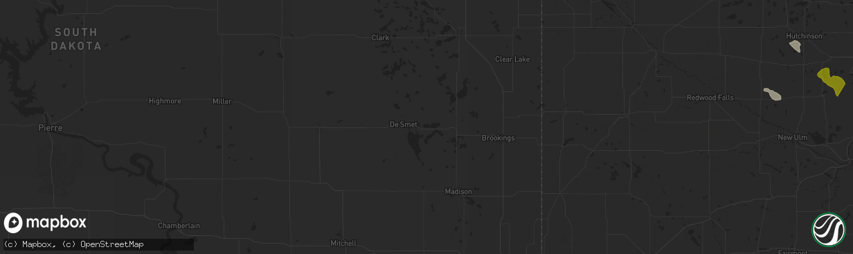 Hail map in Lake Preston, SD on July 21, 2025