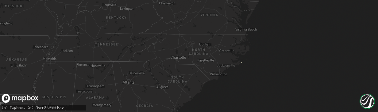 Hail map in North Carolina on July 21, 2025