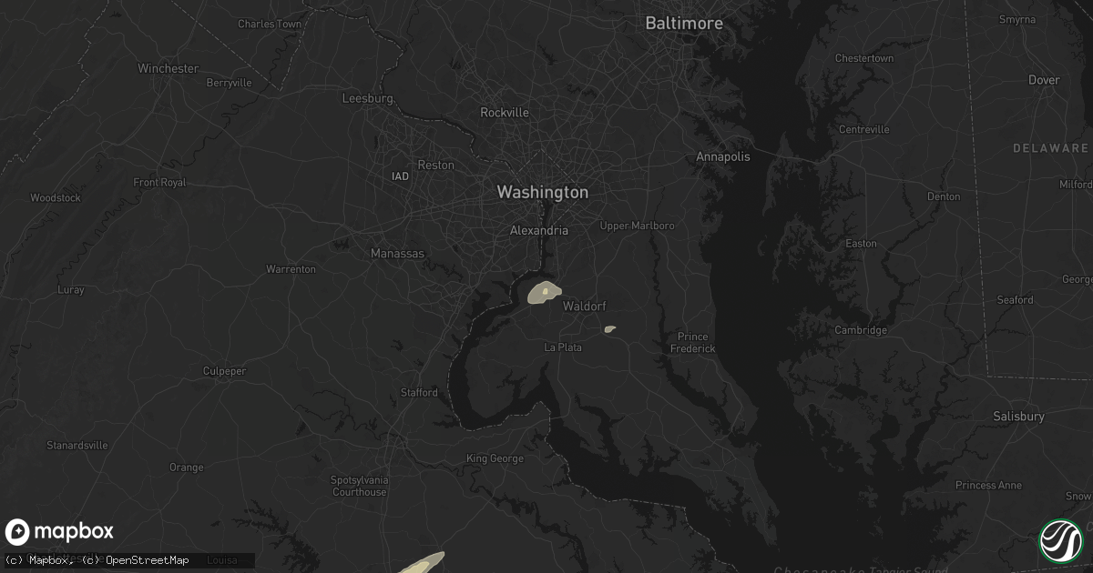 Hail map in Accokeek, MD on July 21, 2026