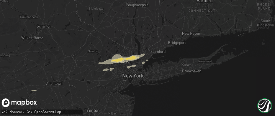 Hail map in Alpine, NJ on July 21, 2026