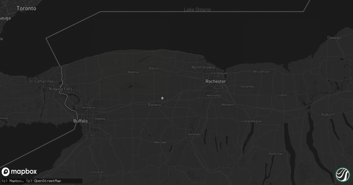 Hail map in Bergen, NY on July 21, 2026