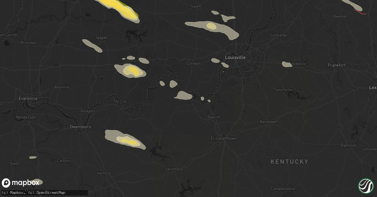 Hail map in Brandenburg, KY on July 21, 2026