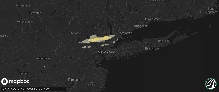 Hail map in Bronx, NY on July 21, 2026