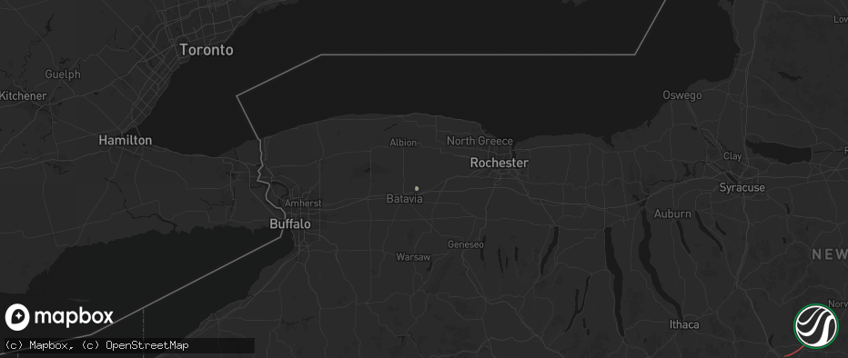 Hail map in Byron, NY on July 21, 2026