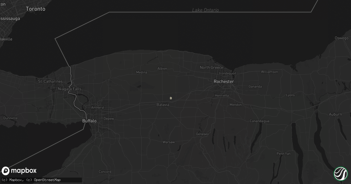 Hail map in Byron, NY on July 21, 2026