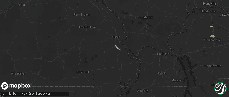 Hail map in Chaffee, MO on July 21, 2026
