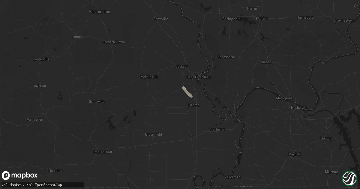 Hail map in Chaffee, MO on July 21, 2026