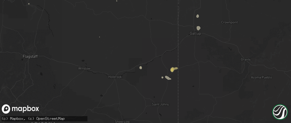 Hail map in Chambers, AZ on July 21, 2026